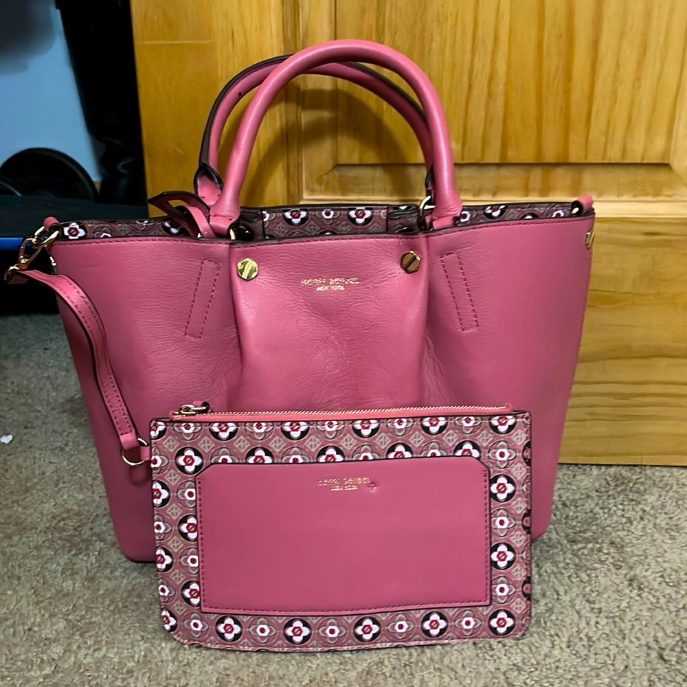 Henri Bendel Claremont Satchel pink, used